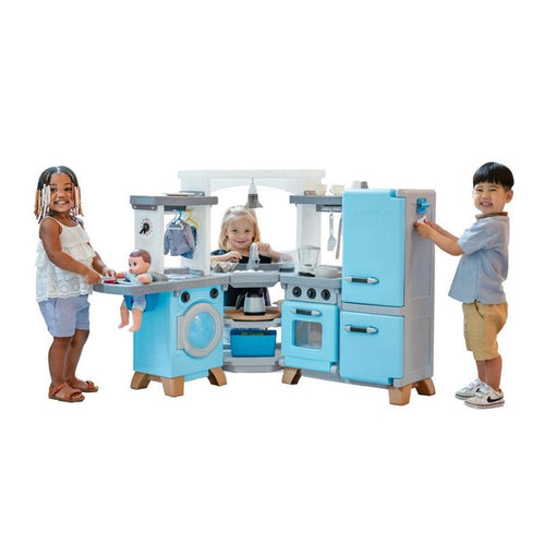 STEP2 29 Pieces Kitchen & Nursery Playset with Light and Sound | Cook & Care Corner (3-8 Years)