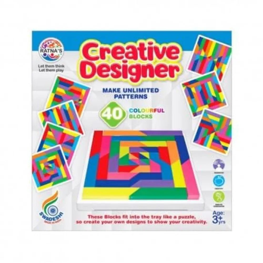 Ratna's Creative Designer Puzzle Blocks | Pattern making 40 Pieces