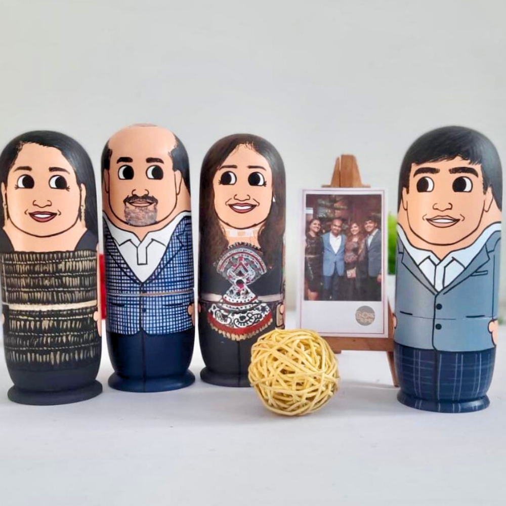 Personalised Wooden Companion Dolls (Set of 4) - COD Not Available