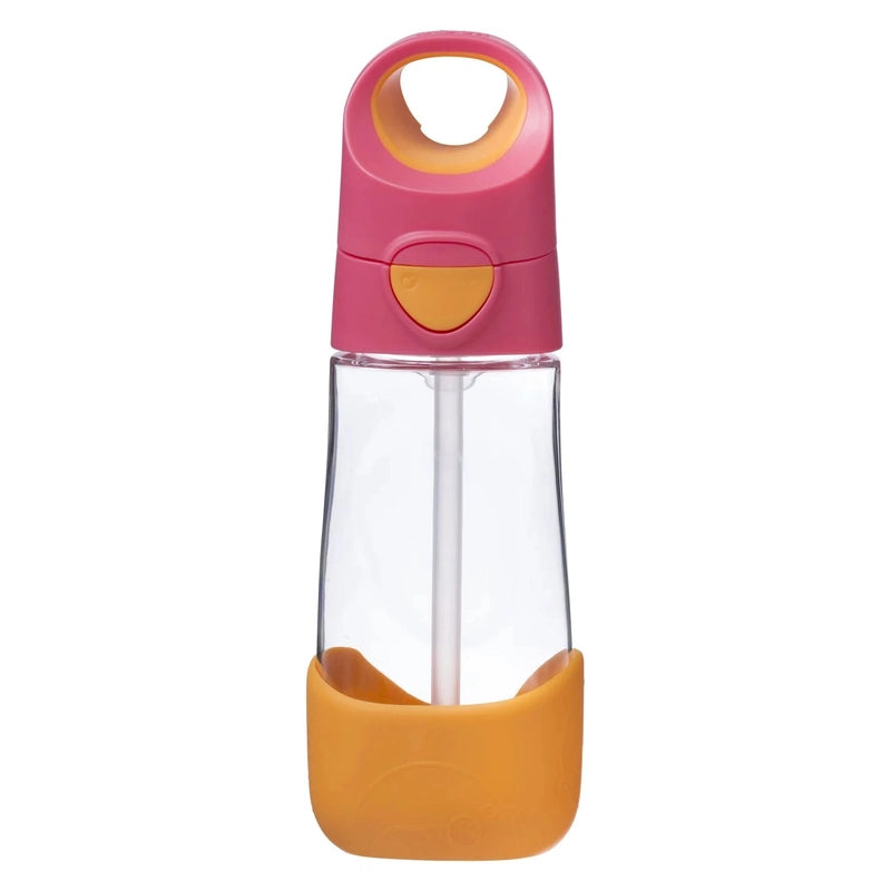 Tritan Straw Drink bottle 450ml Strawberry Shake Pink Orange