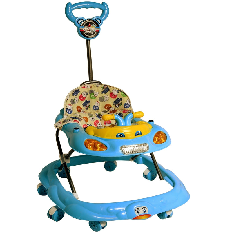 Buddy Musical Activity Walker With Parent Rod (Blue) - Height 65 cm