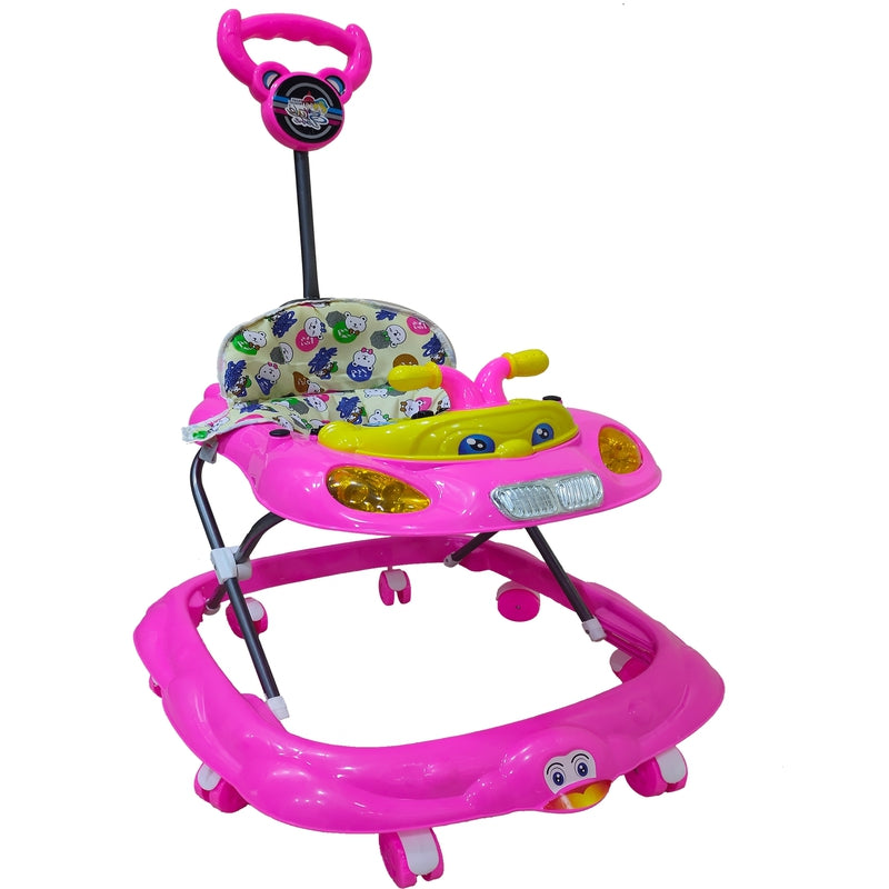 Buddy Musical Activity Walker With Parent Rod (Pink) - Height 65 cm