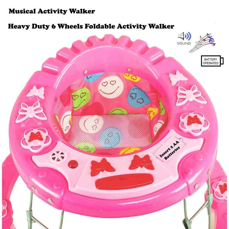 Butterfly Musical Activity Circular Walker (Pink)