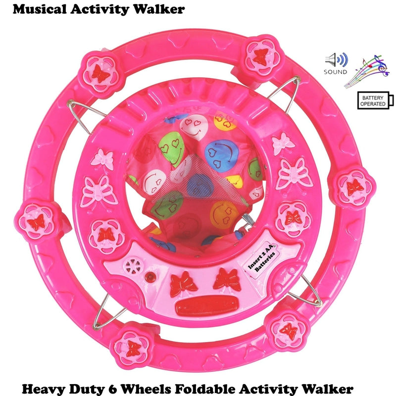 Butterfly Musical Activity Circular Walker (Pink)