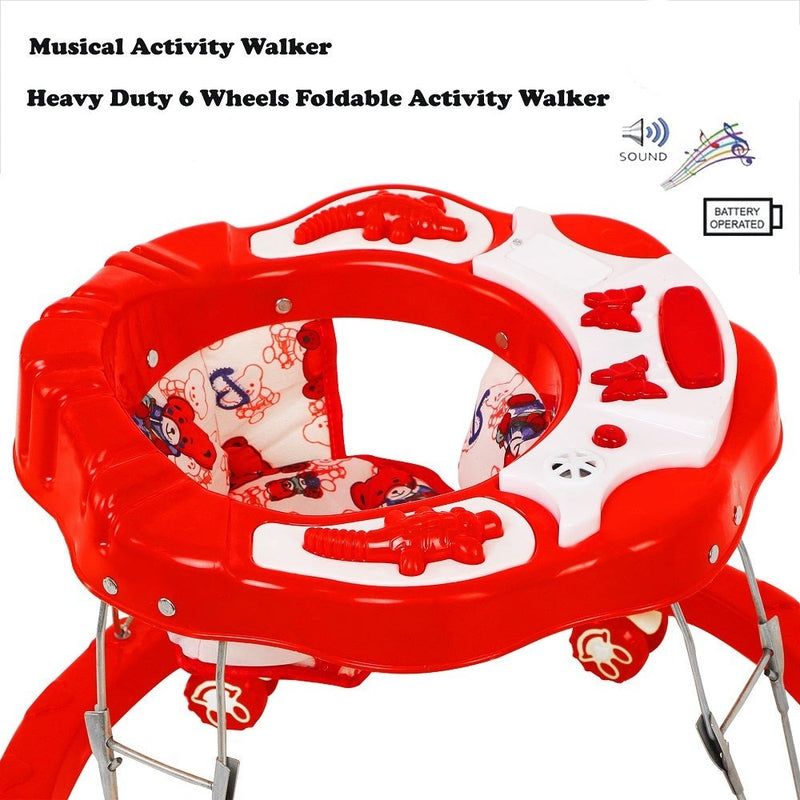 Musical Funky Flowerband Activity Circular Walker (Red)