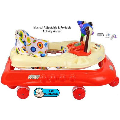 Panda 777 Musical Activity Walker (Red)