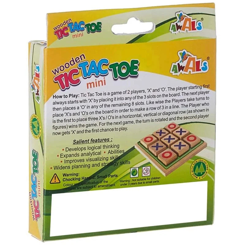 Buy Wooden Mini Tic Tac Toe Game (3 Years till Grown Ups) on Snooplay India