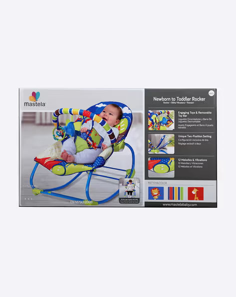Mastela Newborn to Toddler Rocker | 2 Position Setting, 12 Melodies & Vibrations