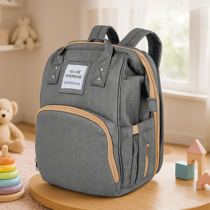 Tinyberg 3-in-1 Water Resistant Diaper Bag |  Maternity Backpack with Baby Bed & Changing Station | Rest Nest