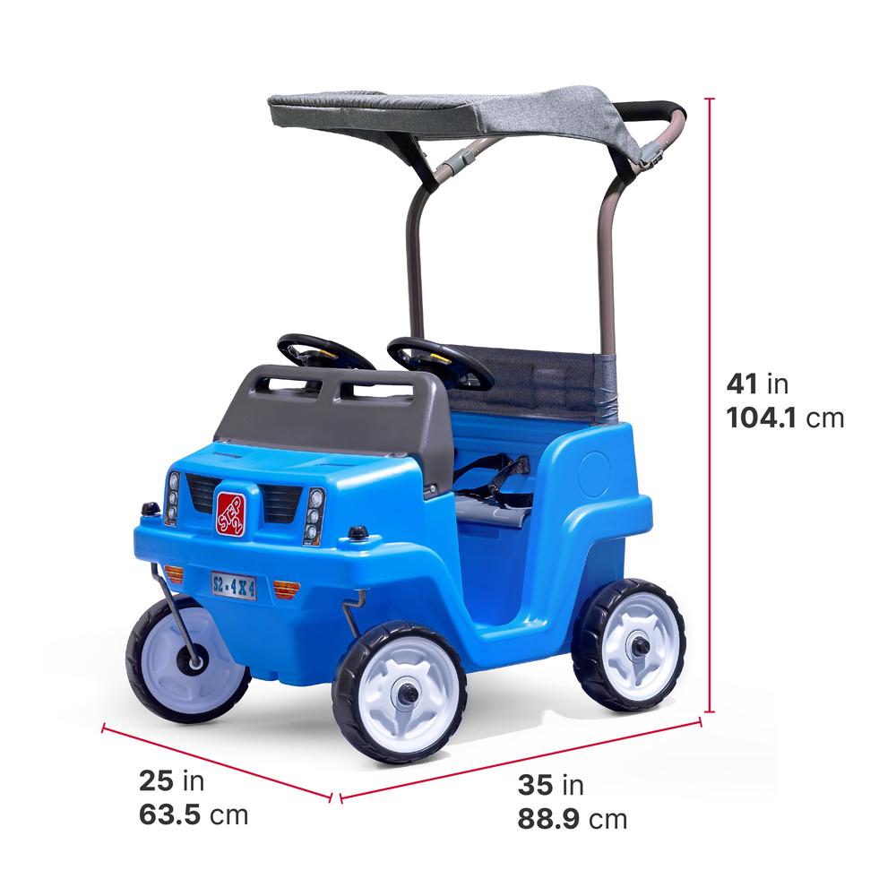 STEP2 Manual Push Ride On Adventure Vehicle - Side By Side Push Around SUV (1.5-3 Years)