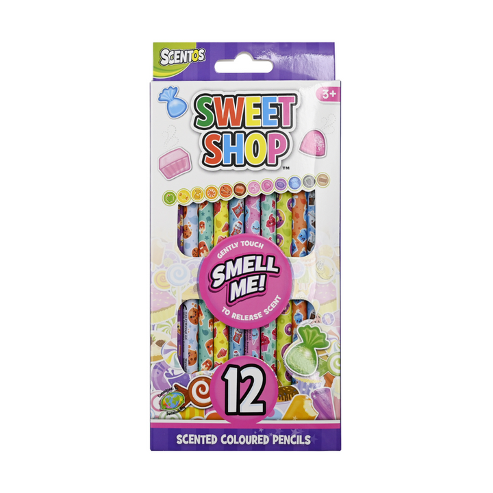 Sweet Shop Scented Colour Pencils - Pack of 12