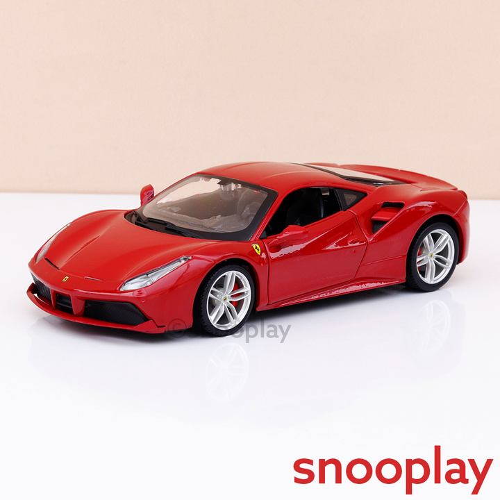 Original Ferrari 488 GTB Licensed Diecast Car | 1:24 Scale (14 Years till Grown Ups)