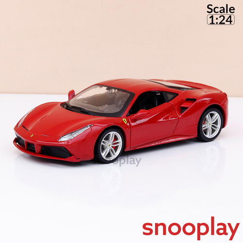 Original Ferrari 488 GTB Licensed Diecast Car | 1:24 Scale (14 Years till Grown Ups)