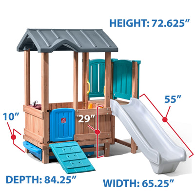 Woodland Adventure Playhouse & Slide (COD Not Available)