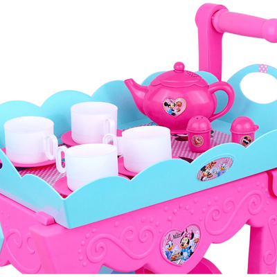 Original Minnie Mouse Trolley Tea Set with Tray - 25 Pieces | Licensed Disney Toy (3-6 Years)