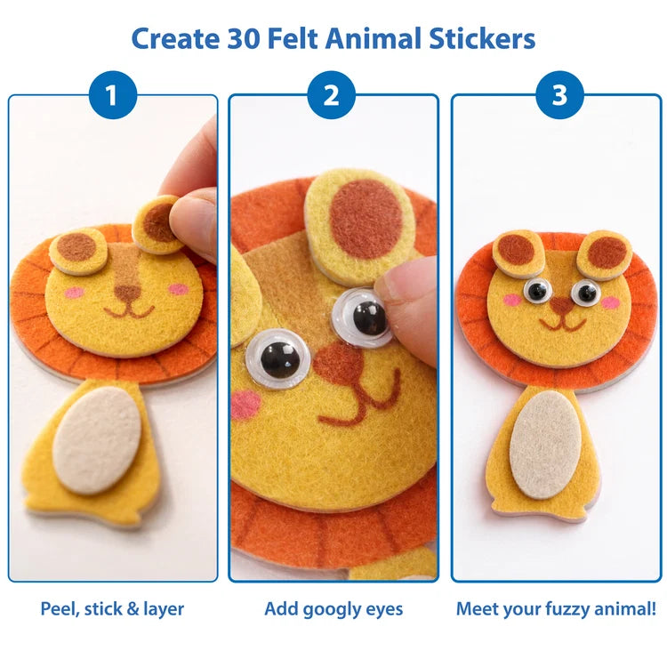 Chalk & Chuckles Fab Felt Stickers Craft Activity Book | Encourages Creativity Skills