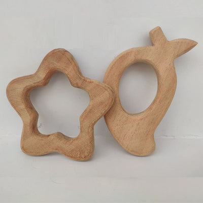 Neem Wood Teethers - Mango & Star (Set of 2)