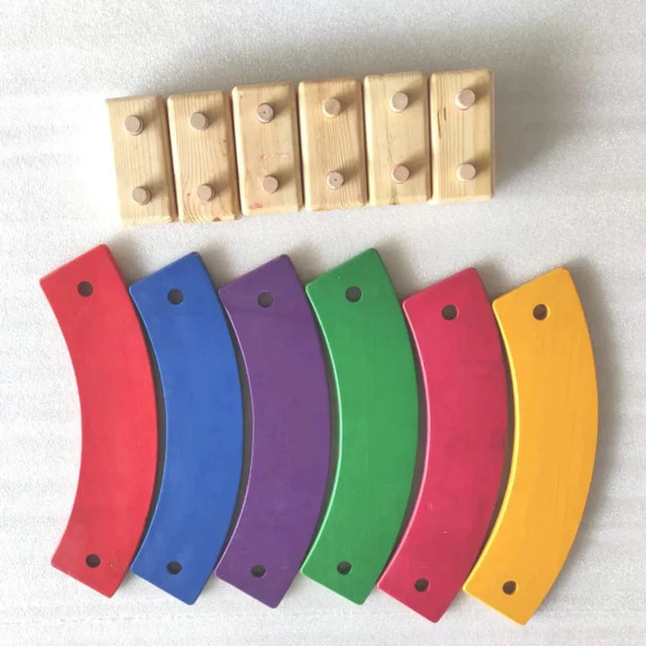 WoodBee Toy's Natural Wood Balance Beam (2-5 Years)