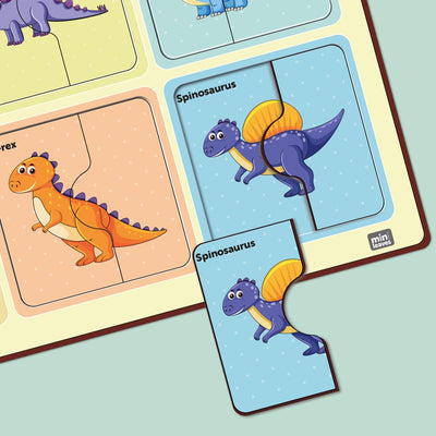 2 Piece Of Dinosaurs Puzzle (Set of 6)