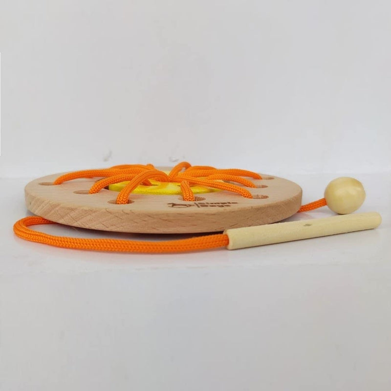 Wooden Lacing Ring Activity Toy