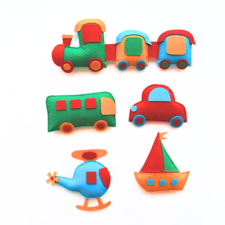 Set of 5 Vehicle Playset - Air, Land , Rail & Water (3-5 Years)