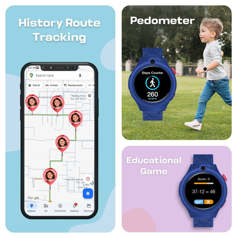 Buy MARIO Kids Smartwatch with GPS Tracking, Parent Control, SOS