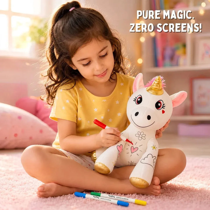 PepPlay Redoobles Doodle Unicorn | Wash, Colour & Reuse Fun