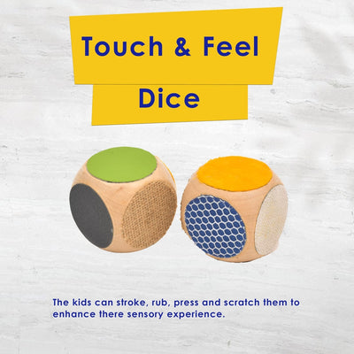 Learnings Touch Feel Dice Skill Developmental Kids Learning Toy for 0.6 to 3 Year's Kid - for Gifting