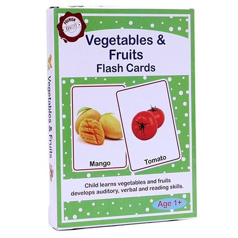 Vegetables, Fruits Flash Cards for kids -30 Cards