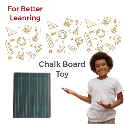 Learnings Chalk Board, Creative Toy for Kids, Drawing Pad, Black Board Slate for Kids