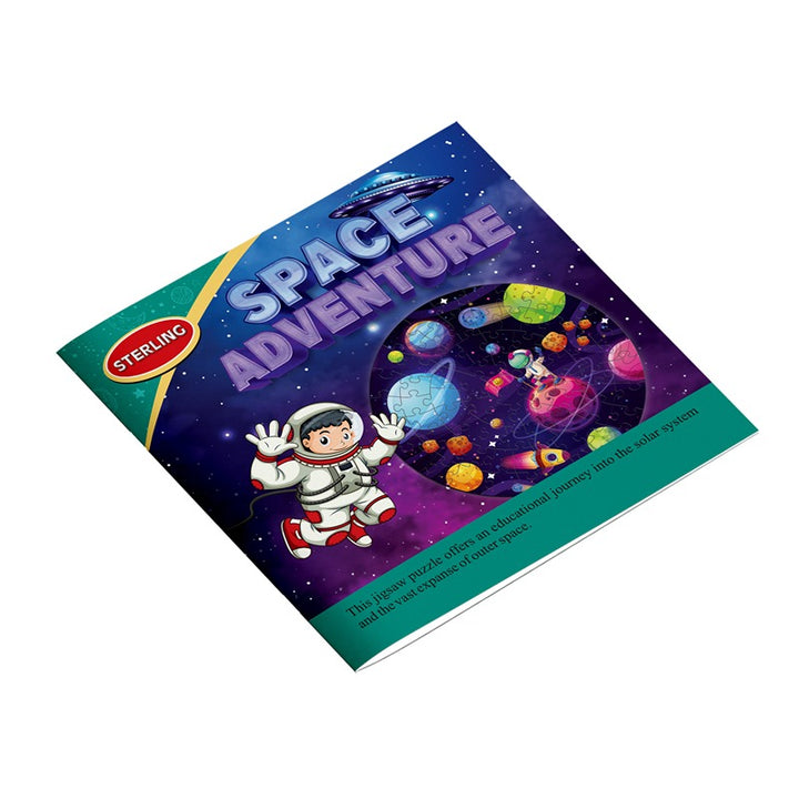 Space Adventure Puzzle For Kids | 3+Years | 73 Pieces, 8  Flash Cards, 1 Additional Booklet.