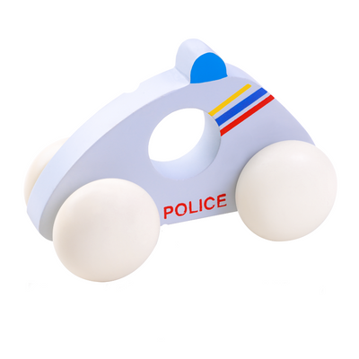Wooden Police Car Vehicle Toy