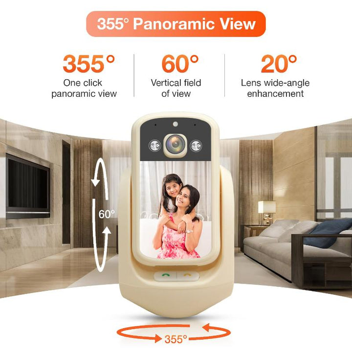 Indoor 2MP Camera with Screen, 2 Way Voice & Video Calling and WiFi 2.4Ghz (2-18 Years)