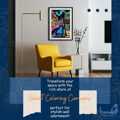 Velvet Colouring Posters for Young Adults/Grown-ups | City On Water
