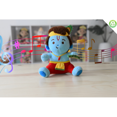 Baby Krishna Collection - Mantra Singing Plush Toys With Modi Toys Book