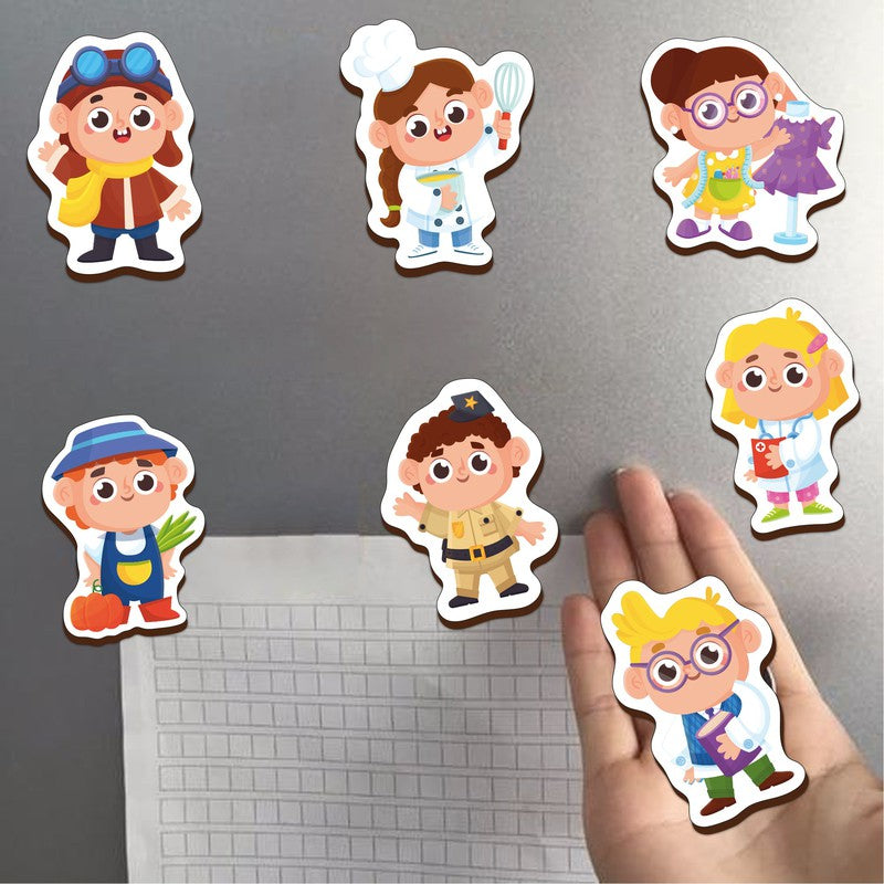 Professional Outfit Fridge Magnetic Cut Outs (Set of 10)