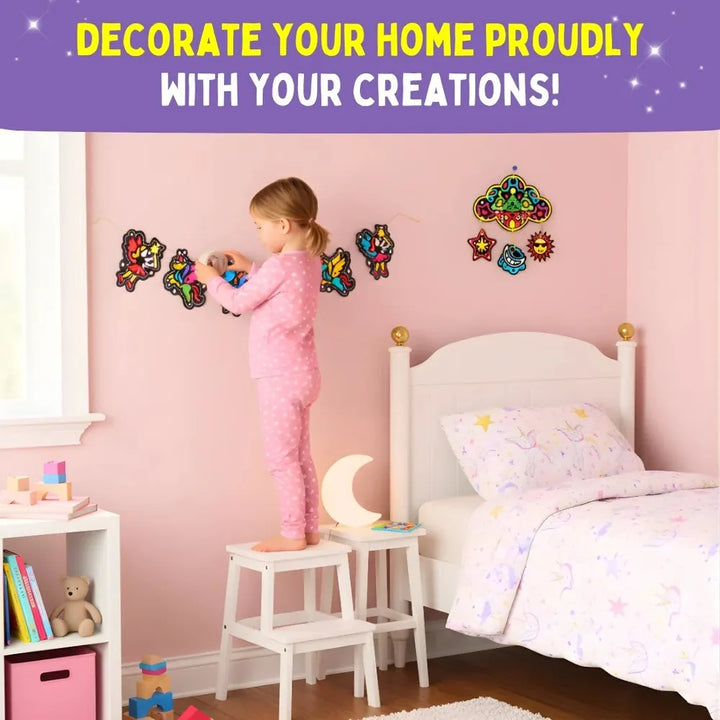PepPlay Colour in Velvet - Unicorn & Fairies | Mess-Free Colouring Fun | 28 Piece Set