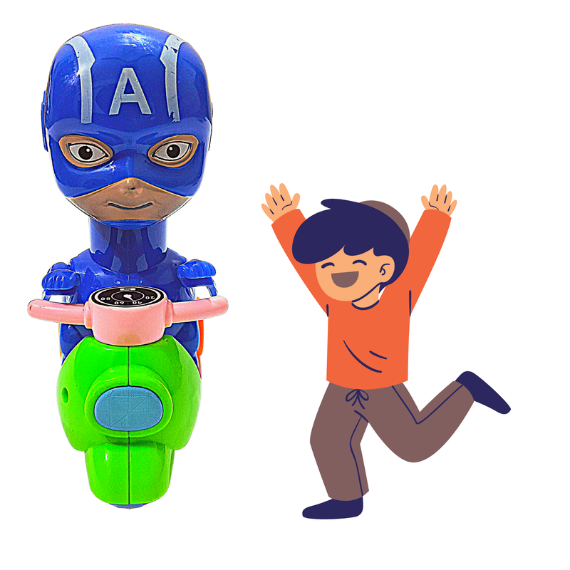 Captain America Toys | Mini Scooter Toy for Kids Friction Toys (Captain America)