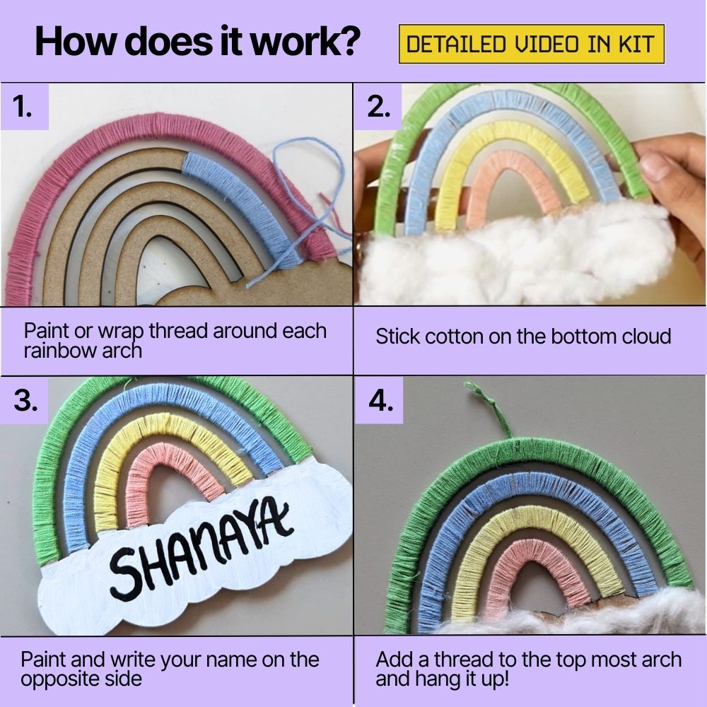 DIY Rainbow Wall Hanging Kit