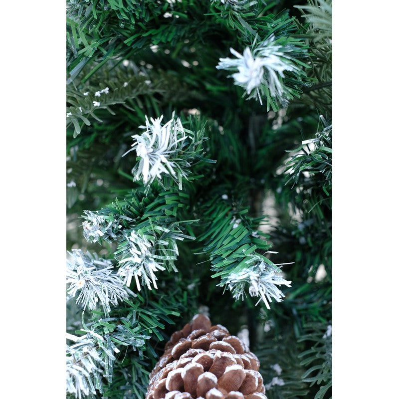 Balsam Christmas tree with light frosting and big pine cones (4 Feet) | COD not Available