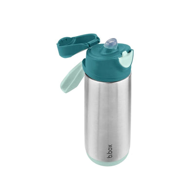 Insulated Sport Spout Drink Water Bottle 500ml Emerald Forest Green