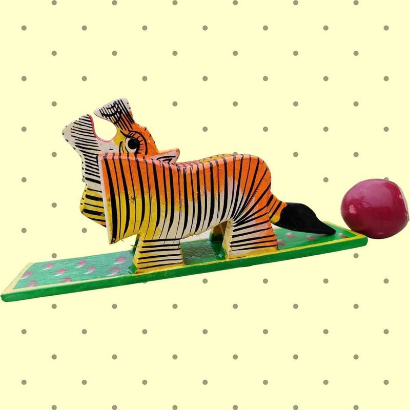 Moving Tiger Handcrafted Wooden Mechanical Toy