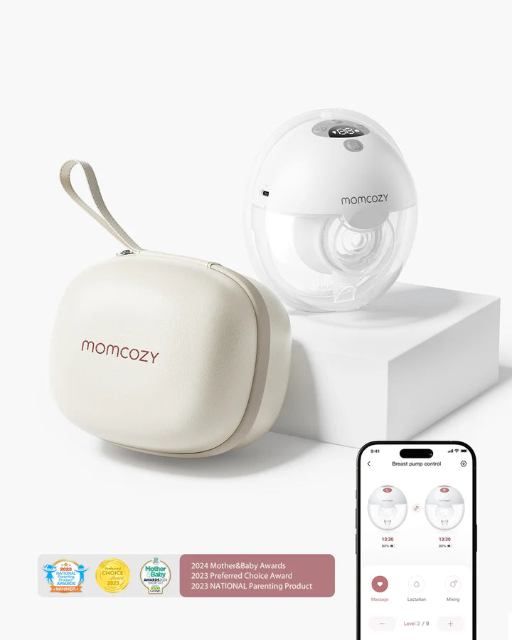 Momcozy M5 Wearable Breast Pump | 3 Modes & 9 Levels Electric Pump, Soft Double-Sealed Flange 24mm