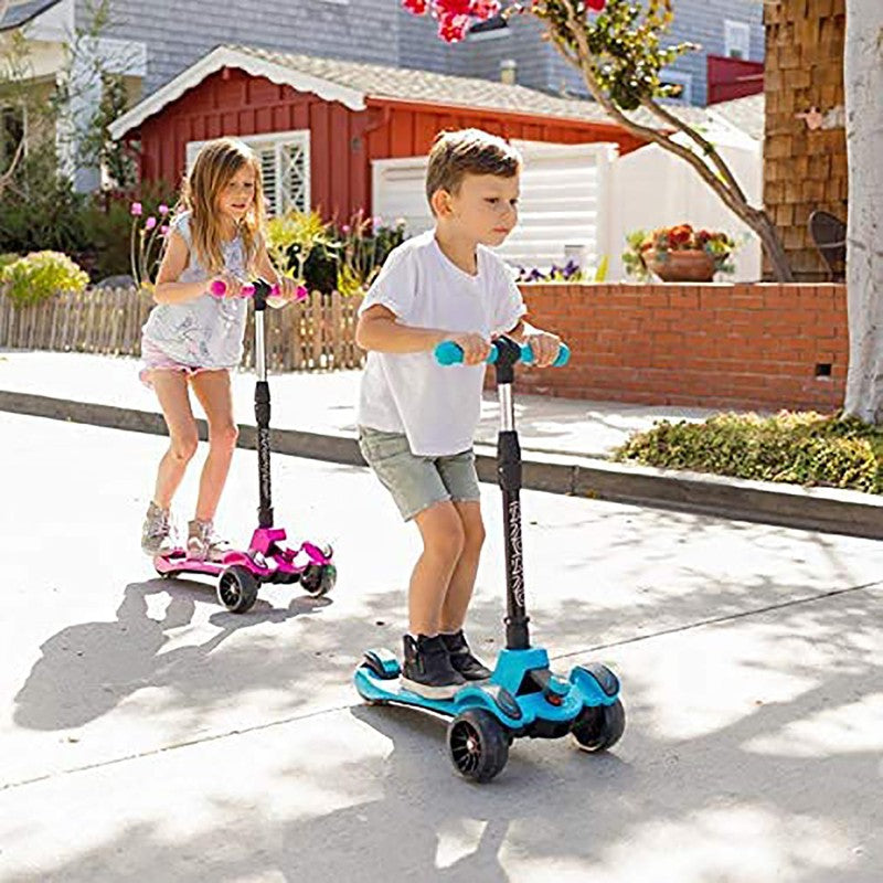 Penta Scooter for Kids, 3 Wheel Kids Scooter Smart Kick Scooter with Foldable & Height Adjustable Handle & Extra-Wide LED PU Wheels & Brake | Skate Scooter for Kids - COD Not Available