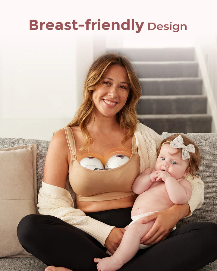 Momcozy M5 Wearable Breast Pump | 3 Modes & 9 Levels Electric Pump, Soft Double-Sealed Flange 24mm