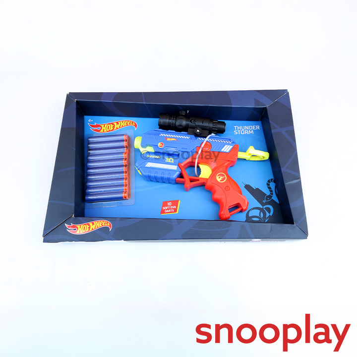 Hot Wheels Thunder Storm Blaster with Laser Pointer & 10 EVA Darts (4-8 Years)