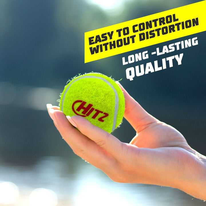 Hitz Cricket Tennis Ball (3 Pieces Jar) - Assorted Colours