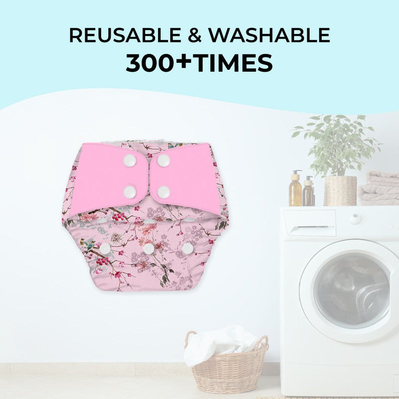 Blooming Dale Regular Diaper Freesize Reusable, Waterproof & Washable Cloth Diapers (Fits babies 5-17kgs)