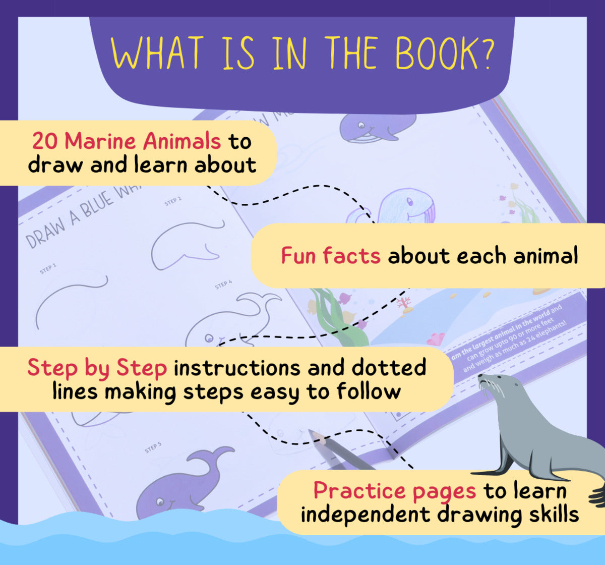 Step by Step Drawing Book - Mystical Marine Life Theme