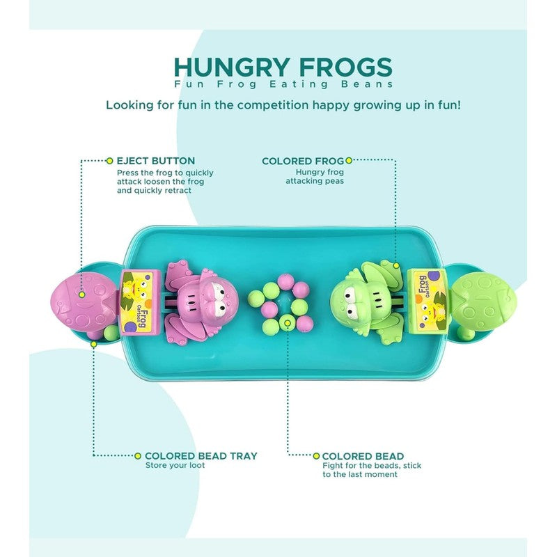 Hungry Frogs Bean Board Game for 2 Players (Assorted Colours)